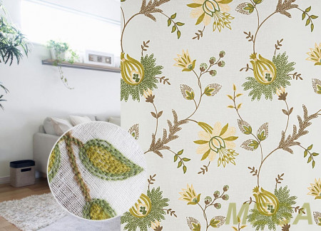 Ткани портьерные Вышивка Лен HH MJ836-6-1/280 LB ut